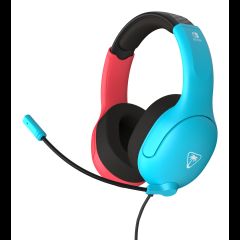 Turtle beach Airlite Fit Neon Blue and Red Wired Gaming Headset with Flip-to-Mute Mic