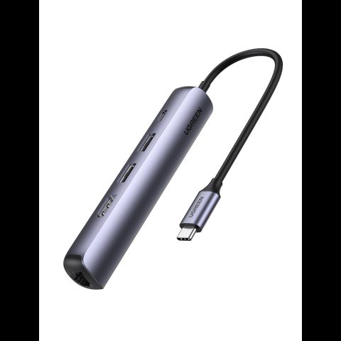 Ugreen 10919 dokstacija Vadu USB 3.2 Gen 1 (3.1 Gen 1) Type-C Pelēks