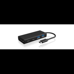 Icy Box IB-HUB1426-CPD USB 3.2 Gen 1 (3.1 Gen 1) Type-C 5000 Mbit/s Black