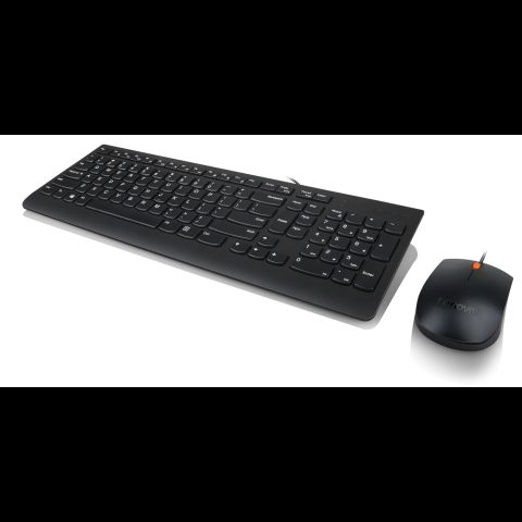 Lenovo 300 USB Combo tastatūra Pele iekļauta Mājas QWERTZ Vācu Melns