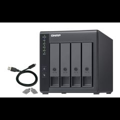 QNAP TR-004 storage drive enclosure HDD/SSD enclosure Black 2.5/3.5"