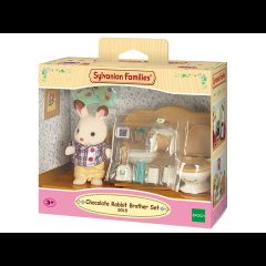 Sylvanian Families Chocolate Rabbit Brother Set (Washroom)