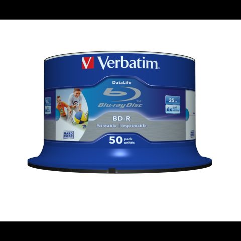 Verbatim 43812 lasīt/rakstīt blue-ray disks (BD) BD-R 25 GB 50 pcs