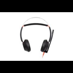 HP Poly Blackwire 5220 Stereo USB-C Headset +3.5mm Plug +USB-C/A Adapter
