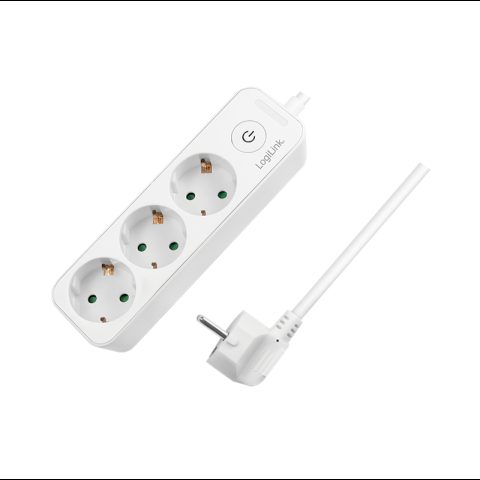 LogiLink LPS244 power extension 1.5 m 3 AC outlet(s) Indoor White