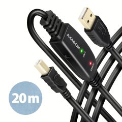 Axagon ADR-220B USB 2.0 A-M -> B-M active connecting/repeater cable 20m
