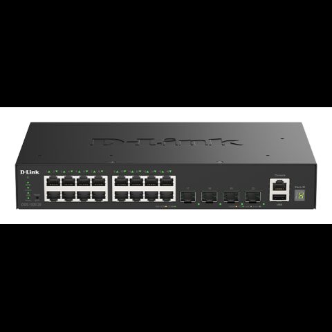 D-Link DGS-1530-20/E tīkla pārslēgs Vadīts L2 Gigabit Ethernet (10/100/1000) Me…