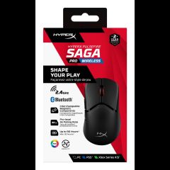 HyperX Pulsefire Saga Pro bezvadu spēļu pele (melnā krāsā)