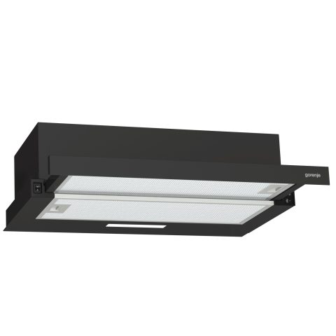 Gorenje TH60E3B кухонная вытяжка Полувстроенный (выдвижной) Черный 350 m³/h