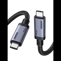 Ugreen 65383 USB кабель USB4 Gen 3x2 1 m USB C 80 Gbit/s 240 W Черный