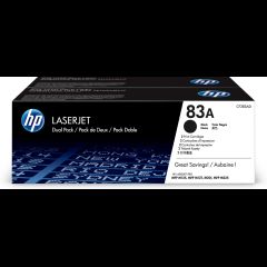 Hewlett Packard (HP) HP 83A 2-pack Black Original LaserJet Toner Cartridges