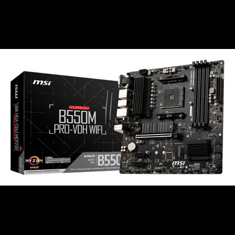 MSI B550M PRO-VDH WIFI mātes plate AMD B550 Ligzda AM4 mikro ATX
