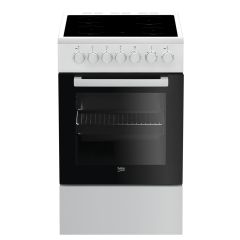 Beko FSM57100GW cooker Freestanding cooker Electric Ceramic hob Black