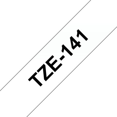 Brother TZE-141 этикеточная лента Черный на прозрачном