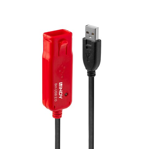 Lindy 42780 USB kabelis USB 2.0 8 m USB A Melns
