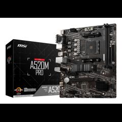 MSI A520M PRO mātes plate AMD A520 Ligzda AM4 mikro ATX