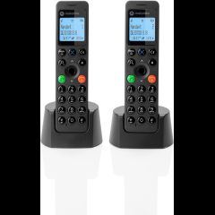 Motorola DOT202 Twin DECT телефон Идентификация абонента (Caller ID) Черный
