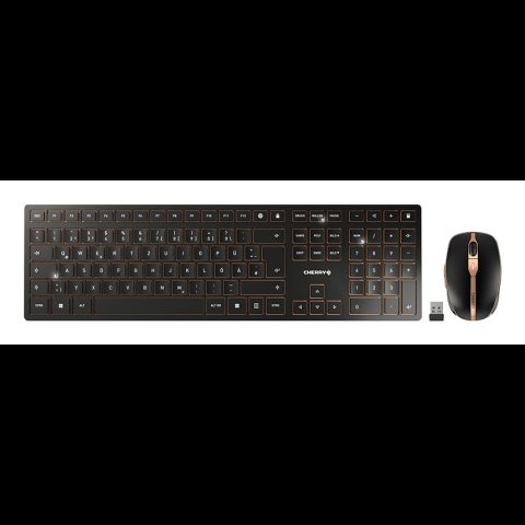 Cherry DW 9100 SLIM tastatūra Pele iekļauta Universāls RF bezvadu sakari + Blue…