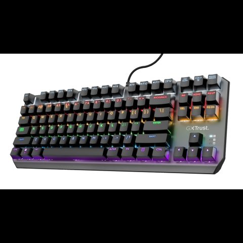 Trust GXT 834 Callaz tastatūra Speļu USB QWERTY Angļu Melns
