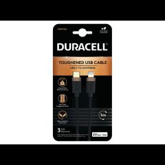 Duracell USB9012A кабель с разъемами Lightning 1 m Черный