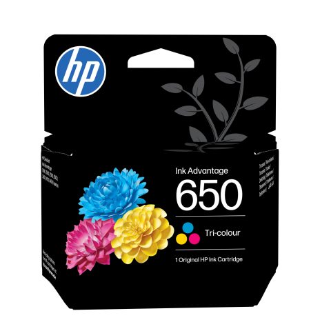 Hewlett Packard (HP) „HP 650“ trispalvė originali rašalo „Advantage“ kas…