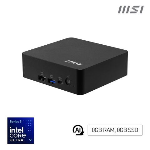 MSI Cubi NUC AI+ 3MG-003BEU USFF Melns 386H Intel® SoC FCBGA2540 4