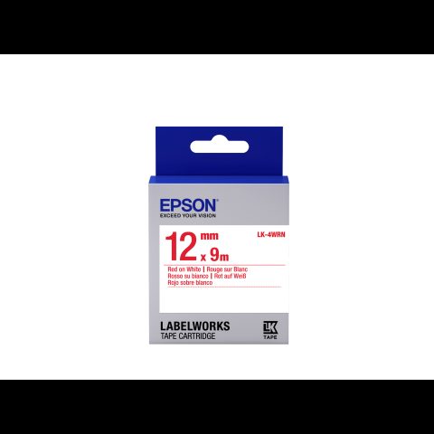 Epson LK-4WRN marķēšanas lenta Sarkans uz balta