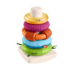 Mattel Fisher-Price Sensory Rock-A-Stack Roly-Poly Stacking Toy with Fine Motor…