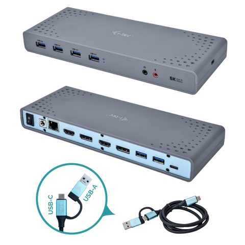 I-tec CADUAL4KDOCK dokstacija Vadu USB 3.2 Gen 1 (3.1 Gen 1) Type-C Melns