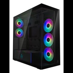 Arctic Xtender Black (Mirror Glass) Midi Tower Melns