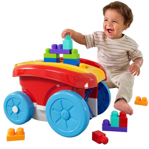 Mattel MEGA BLOKS First Builders Block Scooping Wagon with Storage (20 Pieces)…
