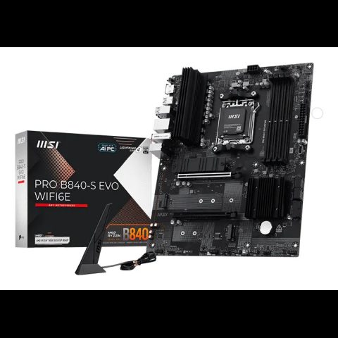 MSI Pro B840-S EVO WIFI6E AMD B840 AM5 pieslēgvieta ATX