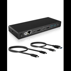 Icy Box IB-DK2245AC Проводная USB 3.2 Gen 1 (3.1 Gen 1) Type-C Черный
