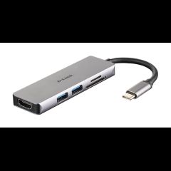 D-Link 5-in-1 USB-C Hub with HDMI and SD/microSD Card Reader