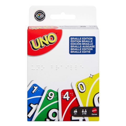 Mattel Games UNO Braille Карточная игра Shedding
