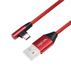 LogiLink CU0146 USB kabelis USB 2.0 1 m USB A USB C Sarkans