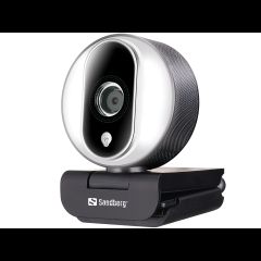 Sandberg 134-12 vebkamera 2 MP 1920 x 1080 pikseļi USB 2.0 Melns
