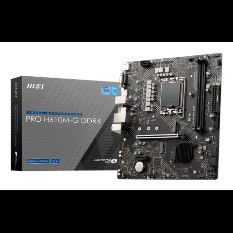 MSI PRO H610M-G DDR4 mātes plate Intel H610 LGA 1700 mikro ATX
