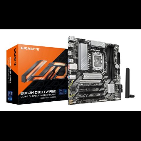 Gigabyte B860M DS3H WIFI6E mātes plate Intel B860 LGA 1851 (Socket V1) mikro ATX