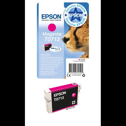 Epson Singlepack Magenta T0713 DURABrite Ultra Ink