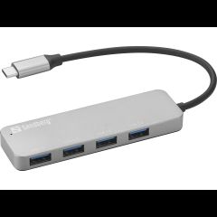 Sandberg 336-20 interfeisa centrmezgls USB 2.0 Type-C Sudrabs