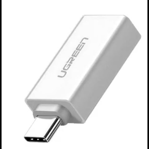 Ugreen 30155 kabeļu spraudņu pāreja USB-A USB-C Balts