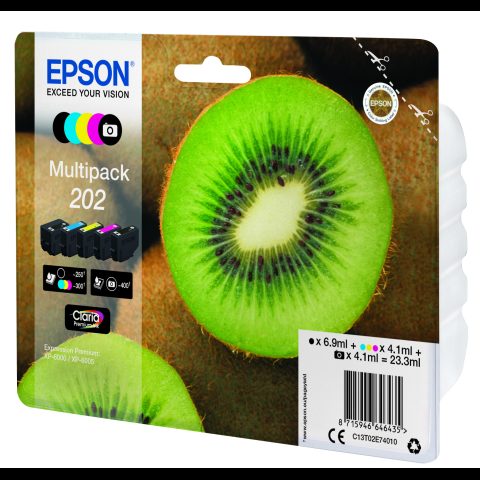 Epson Kiwi 202 tintes kārtridžs 1 pcs Oriģināls Standarta produktivitāte Melns
