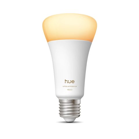 Philips Hue balts atmosfēras apgaismojums A67 – viedā spuldze E27 – 1600