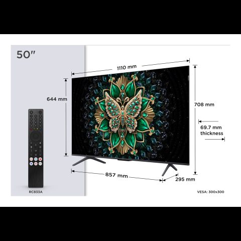 TCL C69 50C69K телевизор 127 cm (50") 4K Ultra HD Smart TV Wi-Fi Металлическ…
