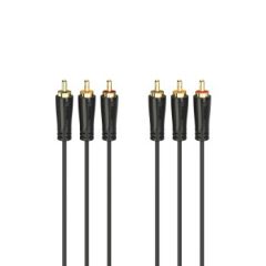 Hama 00205151 audio kabelis 3 m 3 x RCA Melns