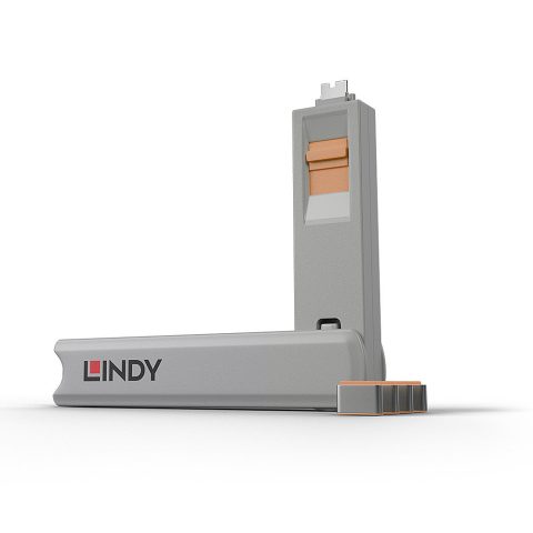 Lindy 40428 заглушка для порта Ключ блокиратора порта USB Type-C Серый