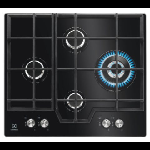 Electrolux KGG6456K Melns Iebūvēts 59 cm Gāzes 4 zone(s)