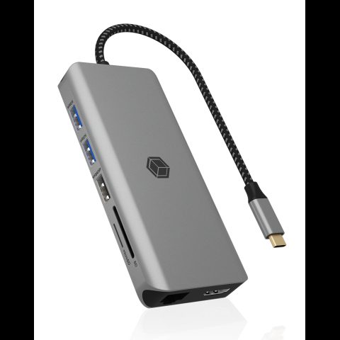 Icy Box IB-DK4061-CPD Проводная USB 3.2 Gen 1 (3.1 Gen 1) Type-C Серый