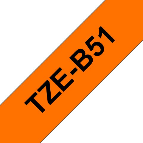 Brother TZE-B51 marķēšanas lenta Melns uz fluorescējoši oranža